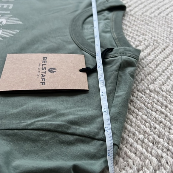 NWT BELSTAFF SIGNATURE T-SHIRT Mineral Green sz M - Picture 8 of 10